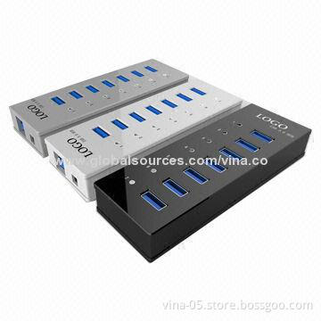 New Design High-speed 7-port USB3.0 Hubs with CE and RoHS Marks, Plug-and-play Function